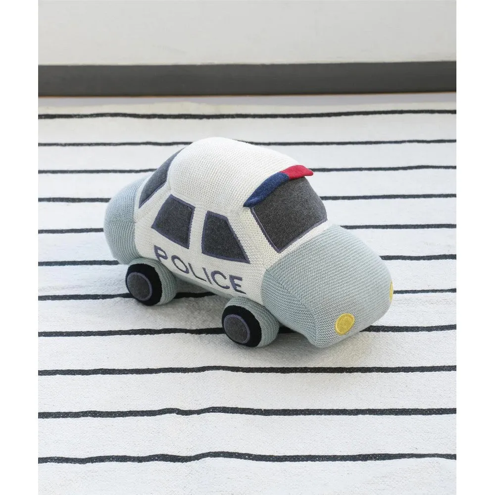 Police Car 100% Cotton Knitted Stuffed Soft Toy