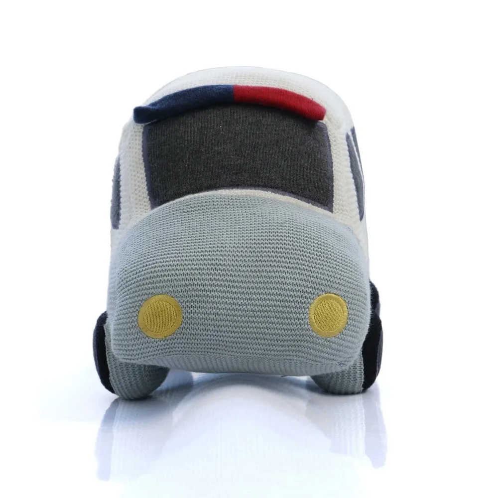 Police Car 100% Cotton Knitted Stuffed Soft Toy