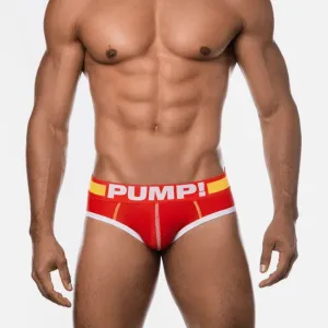 PUMP! Flash mesh brief red