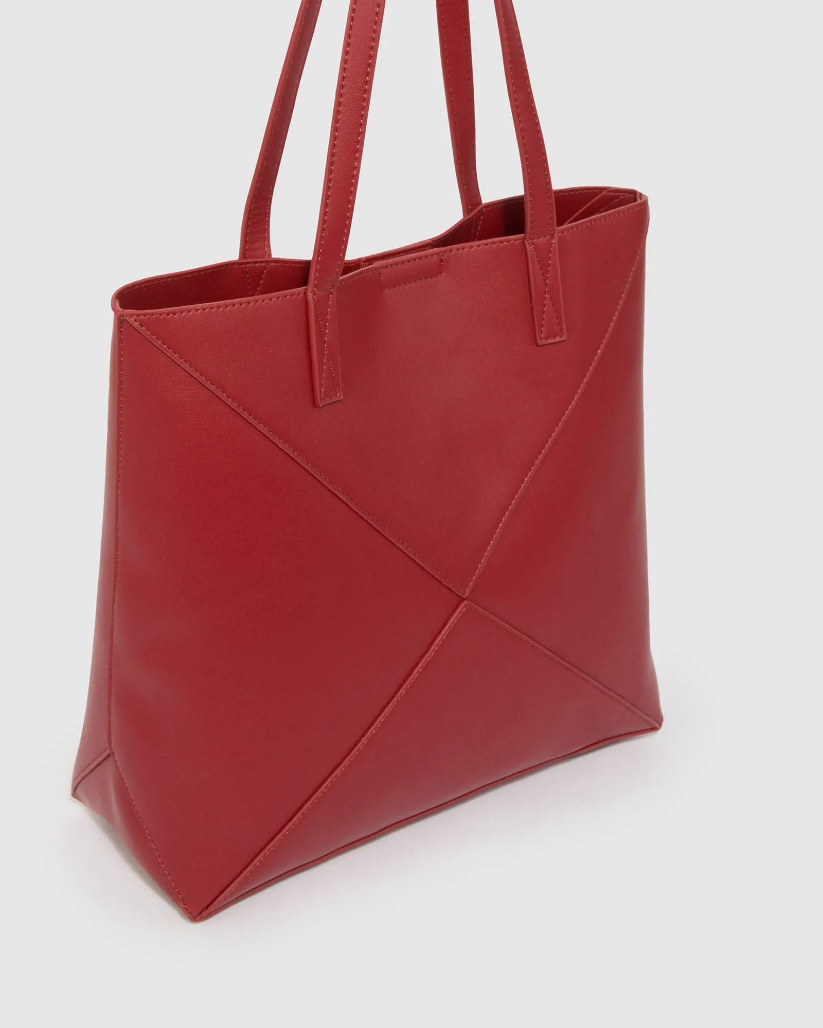 Red Selena Panel Tote Bag