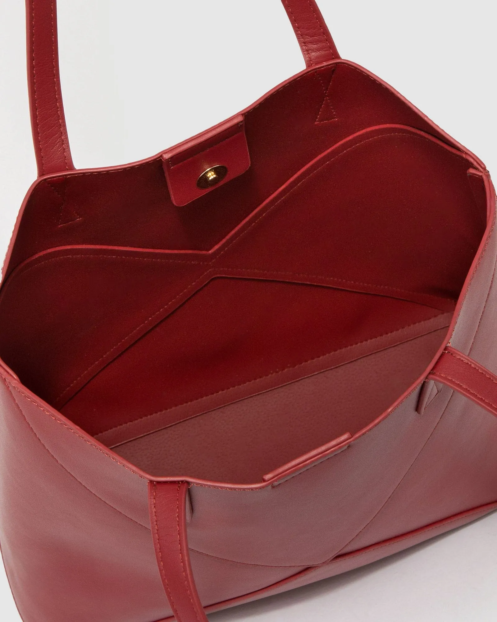 Red Selena Panel Tote Bag