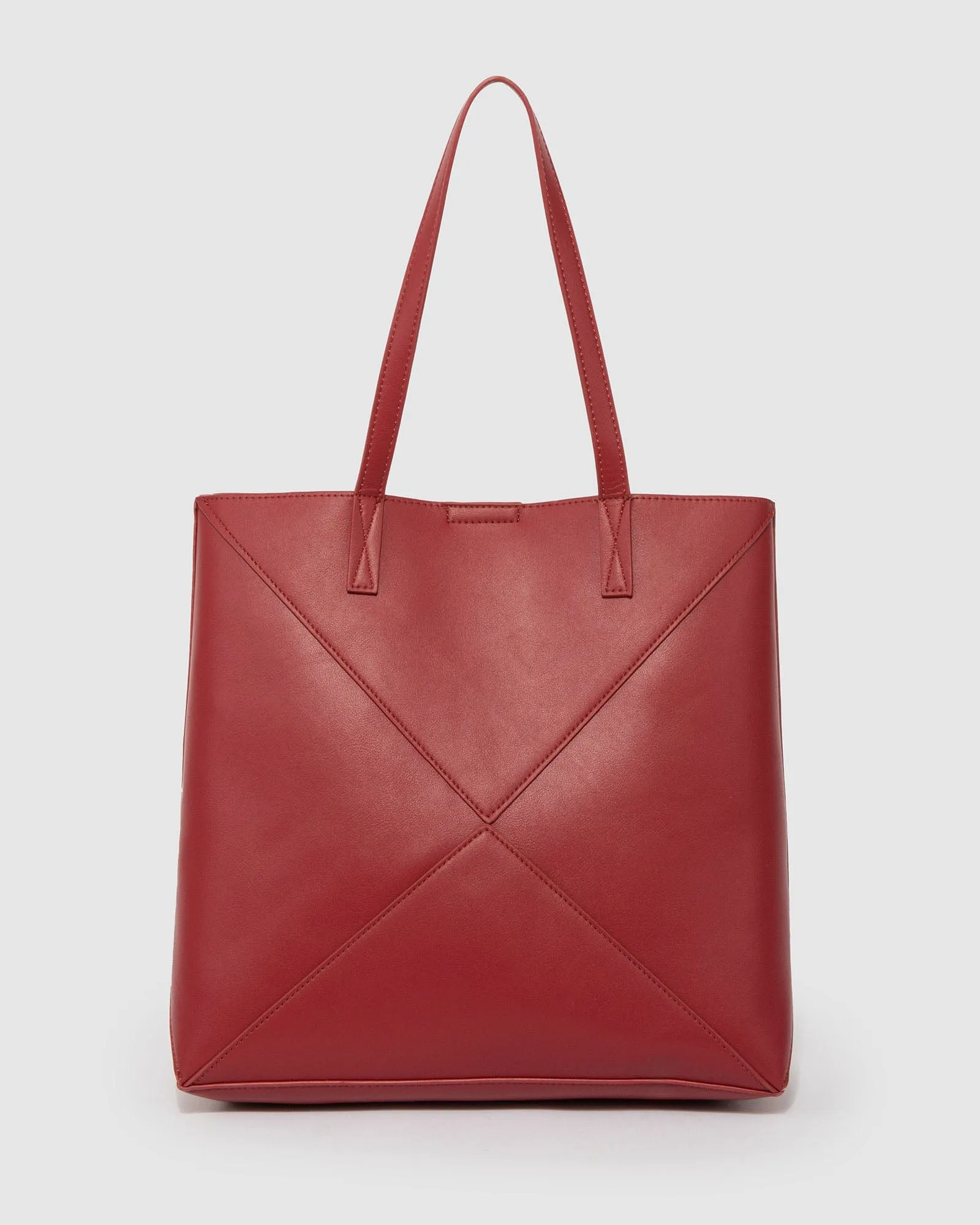 Red Selena Panel Tote Bag