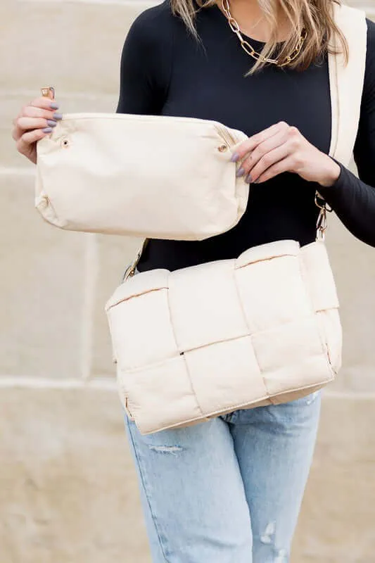 Romy Fold-Over Puffer Crossbody Bag Plus Pouch