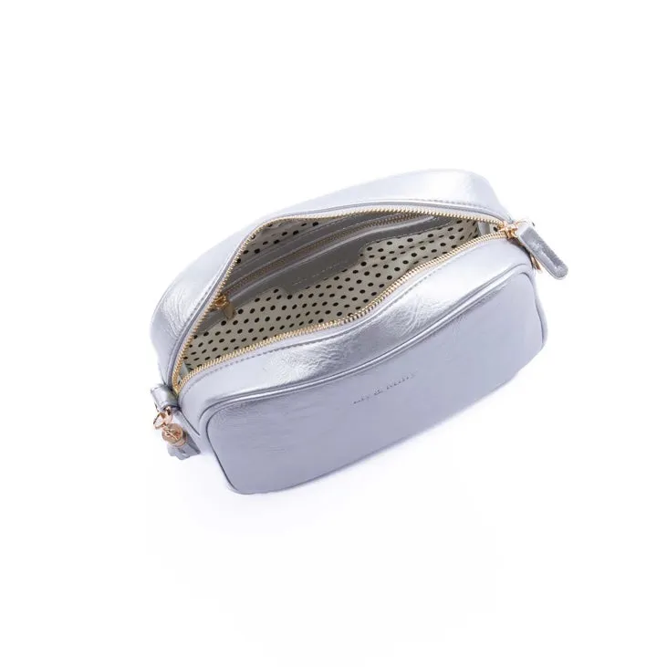 Sally - Silver Crossbody Bag by Liv&Milly
