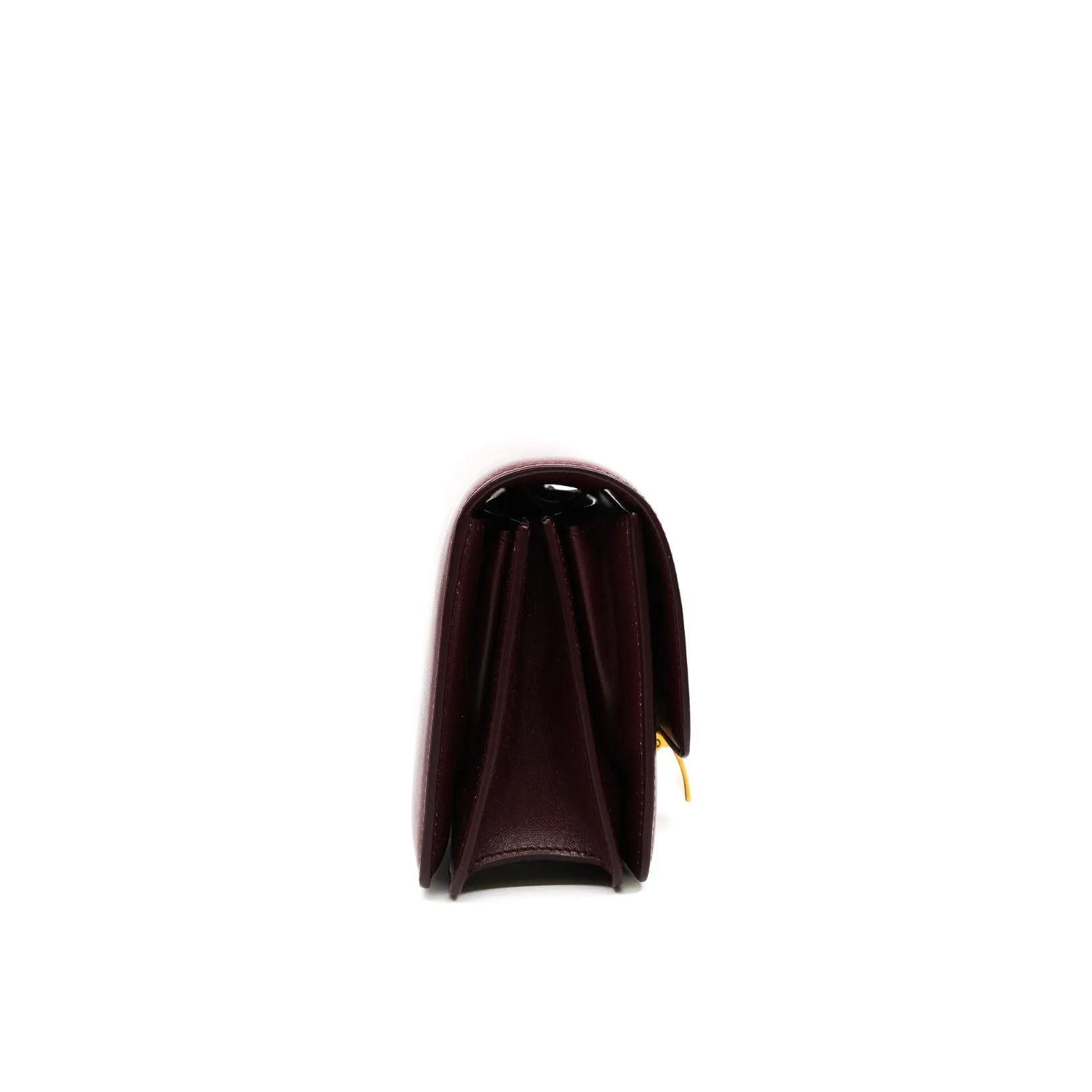 small CLASSIC BAG IN BOX CALFSKIN BURGUNDY ghw