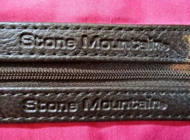 STONE MOUNTAIN leather satchel shoulder bag hobo purse BROWN tote