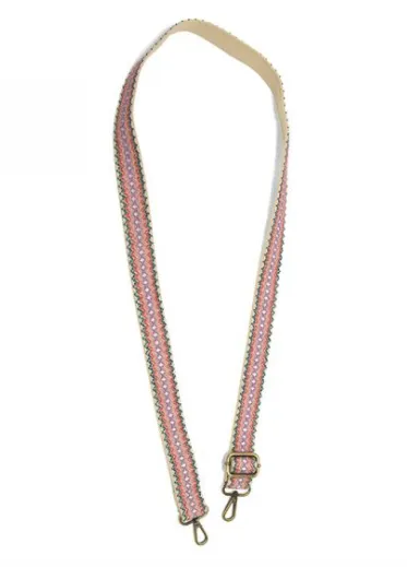 Symmetrical Zig Zag Embroidered Guitar Strap