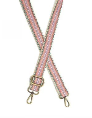 Symmetrical Zig Zag Embroidered Guitar Strap