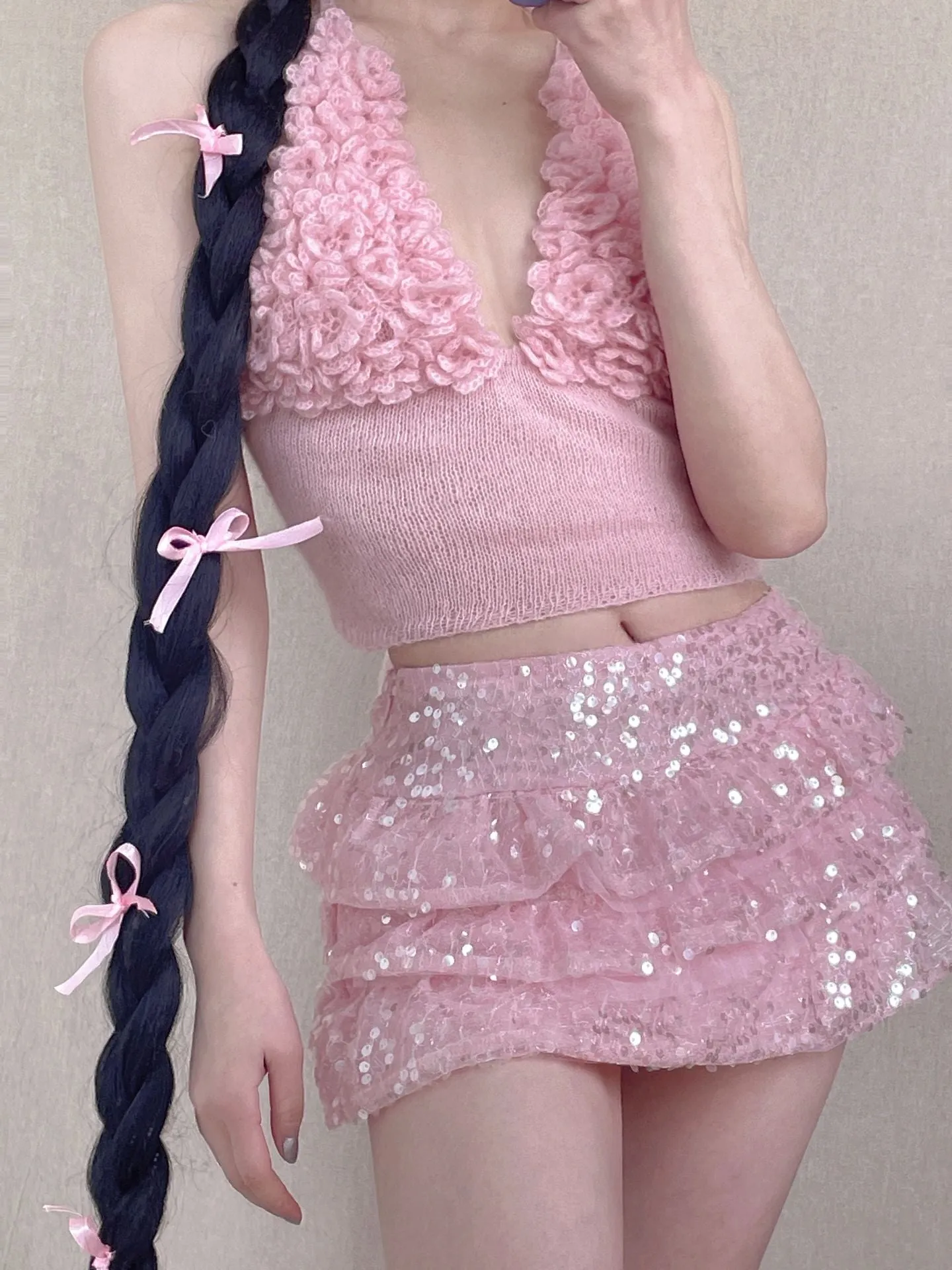 [Tailor Made] Rose Diary Hand Knitted Top