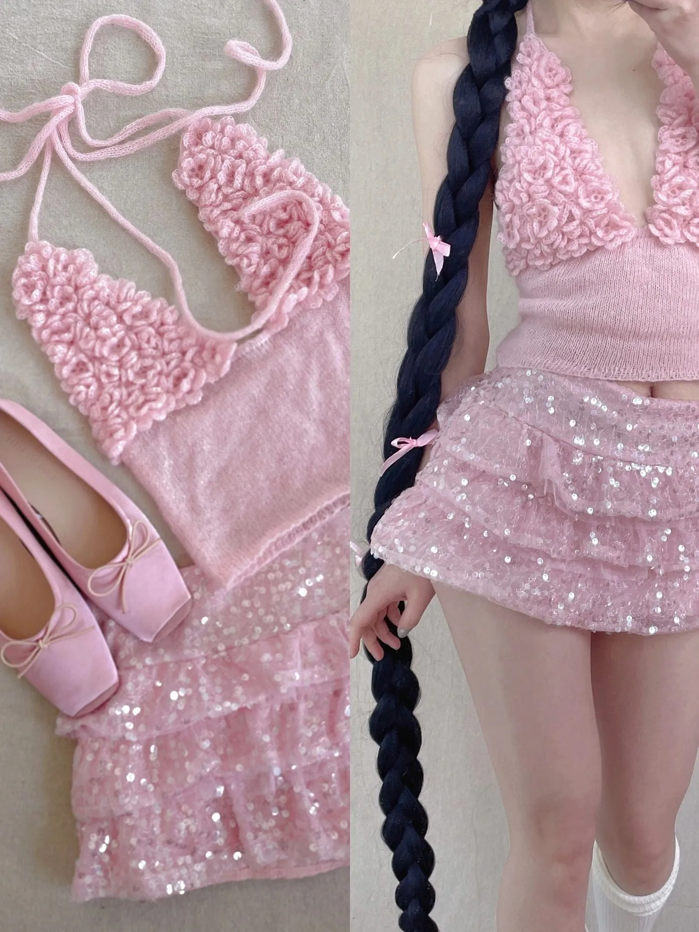 [Tailor Made] Rose Diary Hand Knitted Top