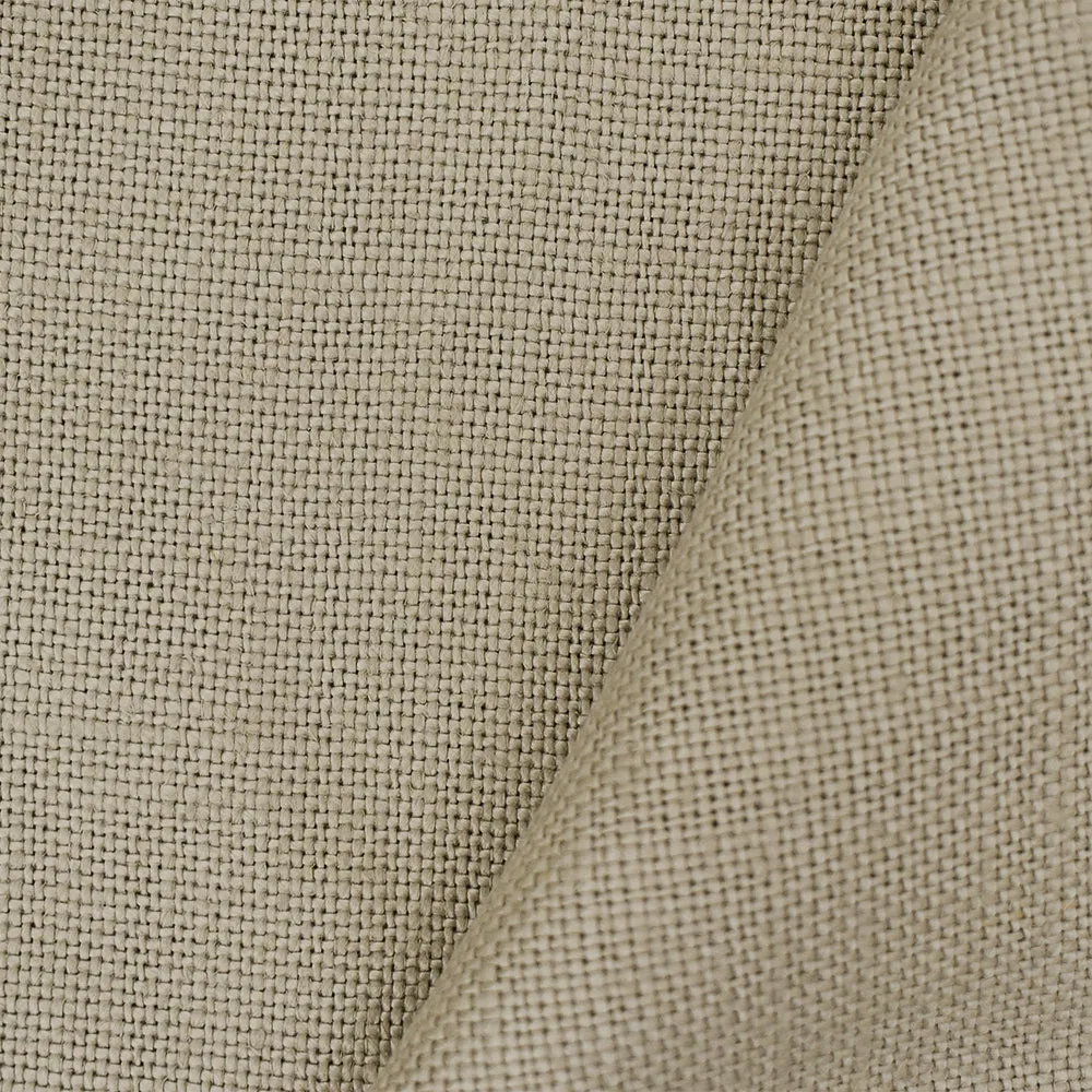Taupe Beige Moygashel Solid Woven Irish Linen Home Decorating Fabric