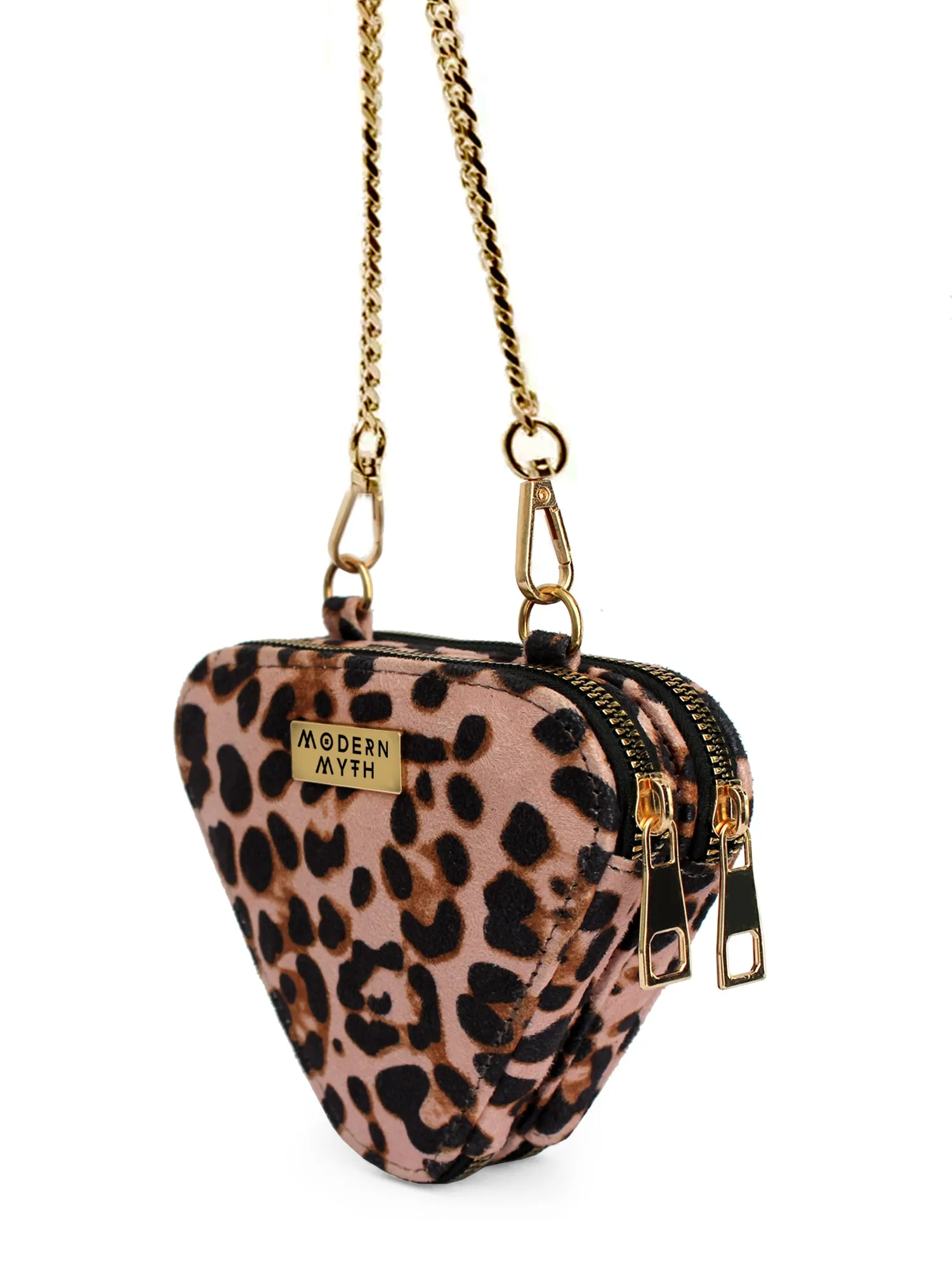 Trio Cheetah Mini Triangle Bag | Modern Myth