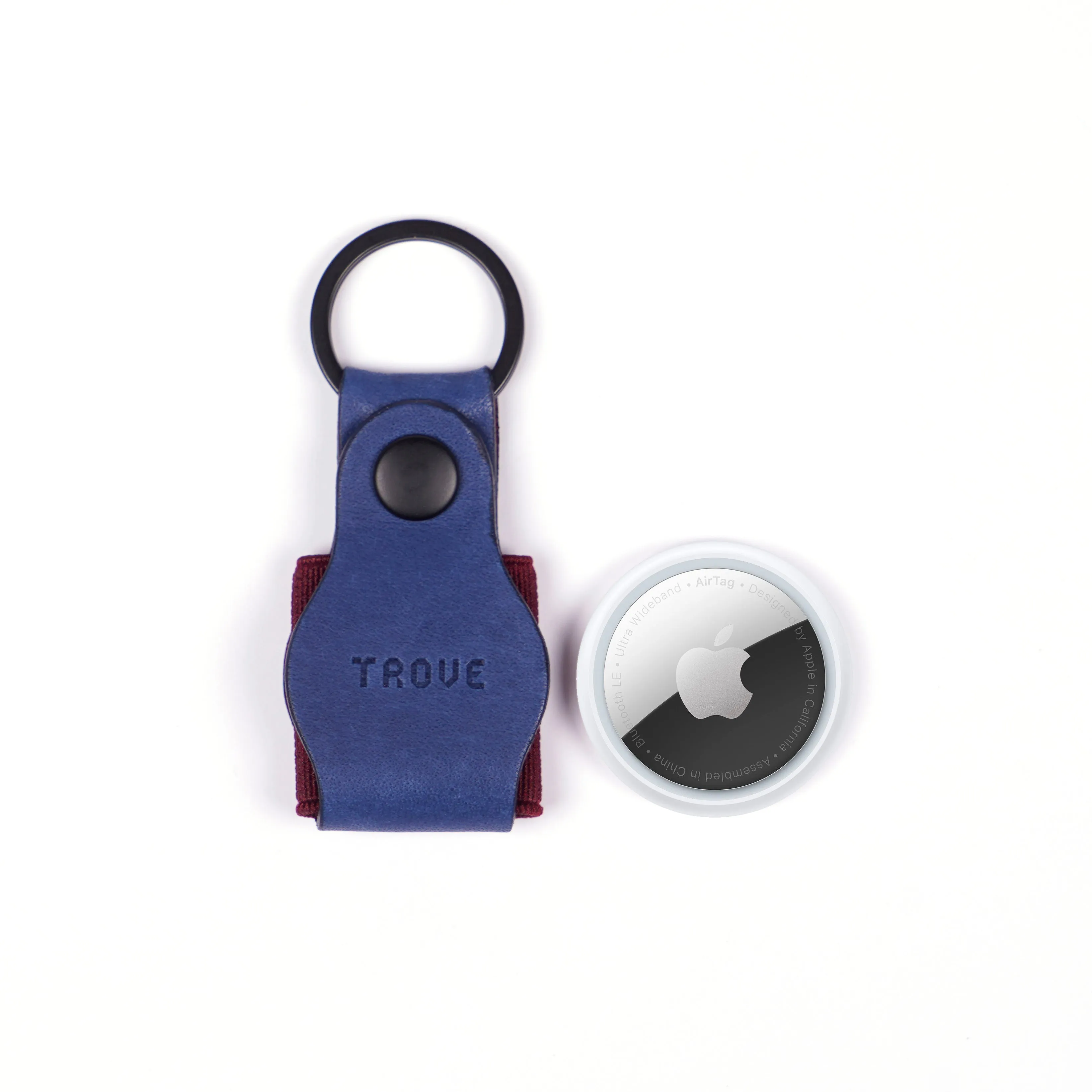 TROVE Tag Tote: Navy/Burgundy Leather