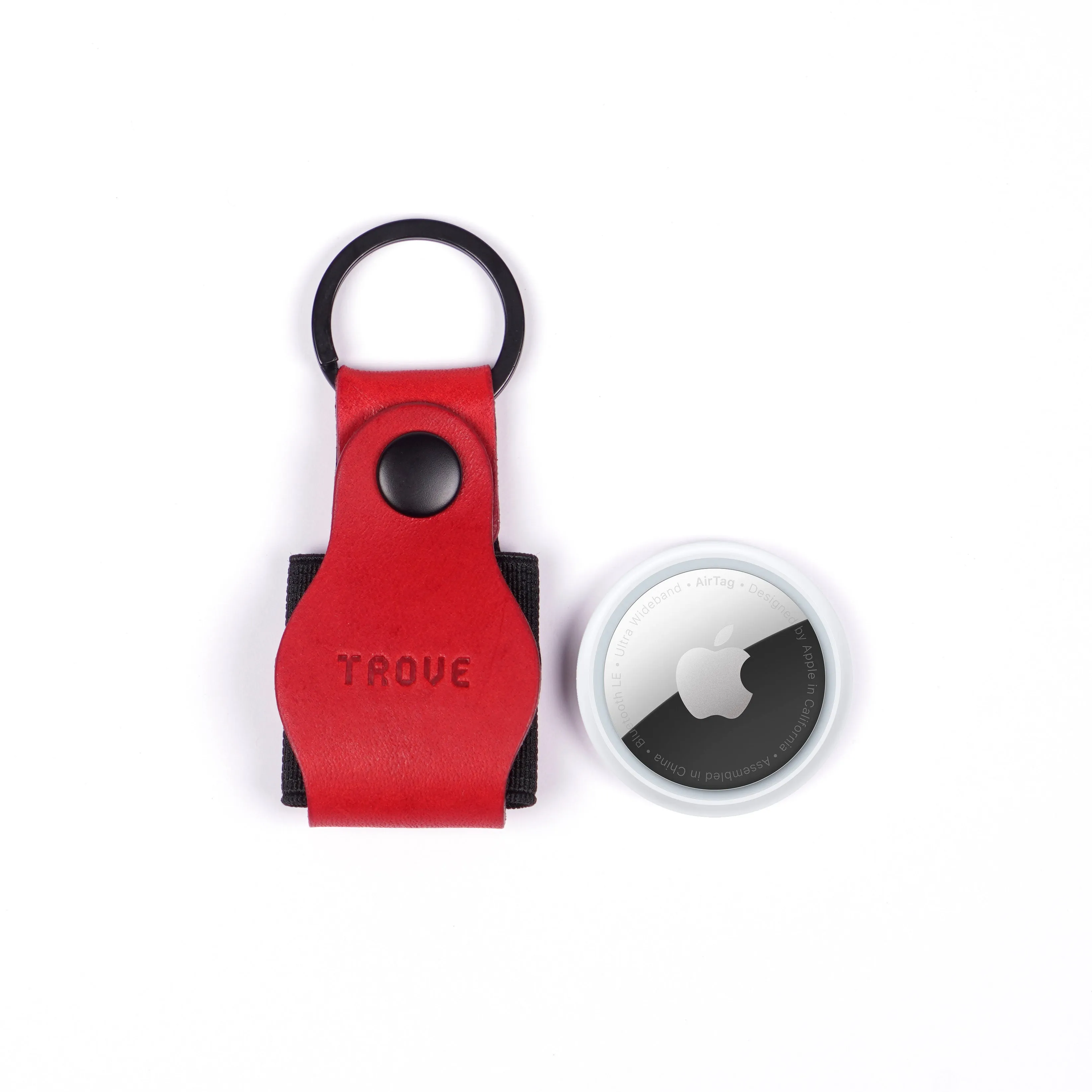 TROVE Tag Tote: Red/Black Leather