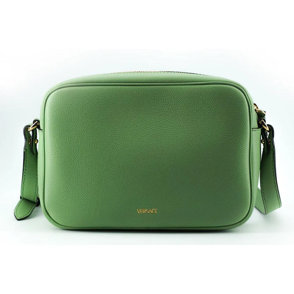 Versace Elegant Mint Green Leather Camera Case Bag