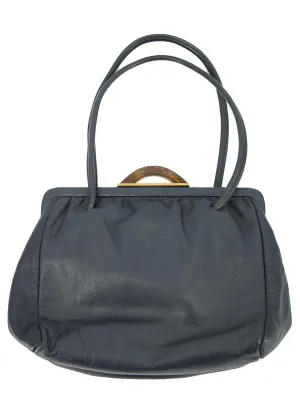 Vintage Navy Leather Freedex Frame Bag