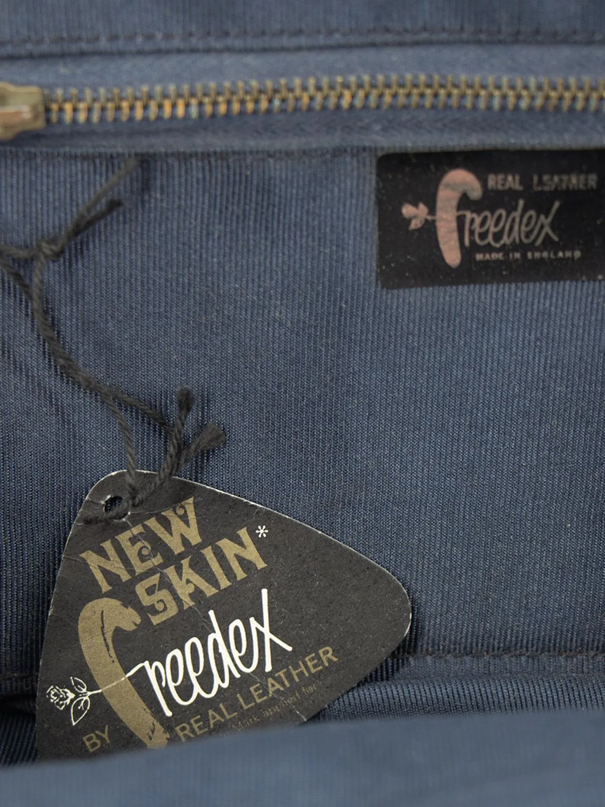 Vintage Navy Leather Freedex Frame Bag