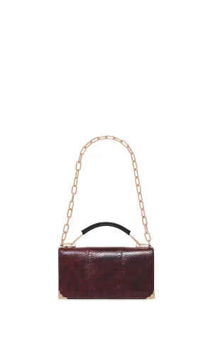 Vintage No.6 Bag in Bordeaux Snakeskin