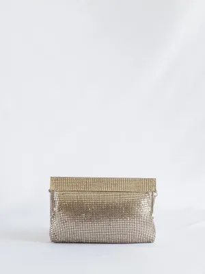 Vintage Silver Mesh Chain Sling Handbag