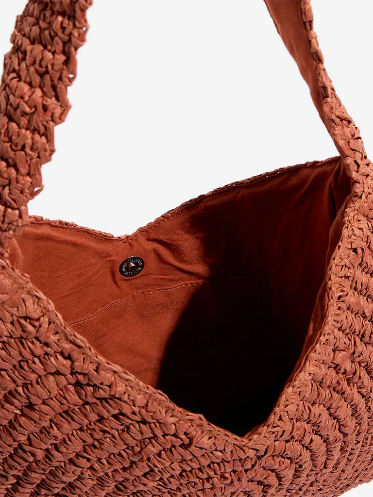 Westside Rust Knitted Shoulder Bag