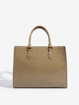 Westside Taupe Textured Shoulder Bag