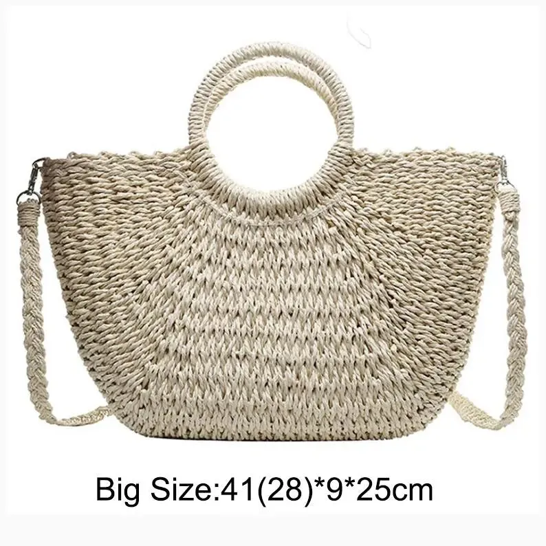 Women Beach Weaving Straw Bag