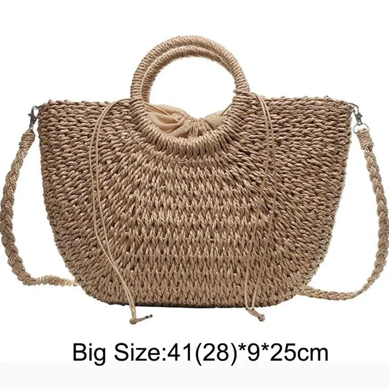Women Beach Weaving Straw Bag