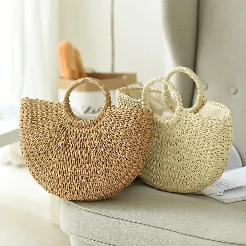 Women Beach Weaving Straw Bag