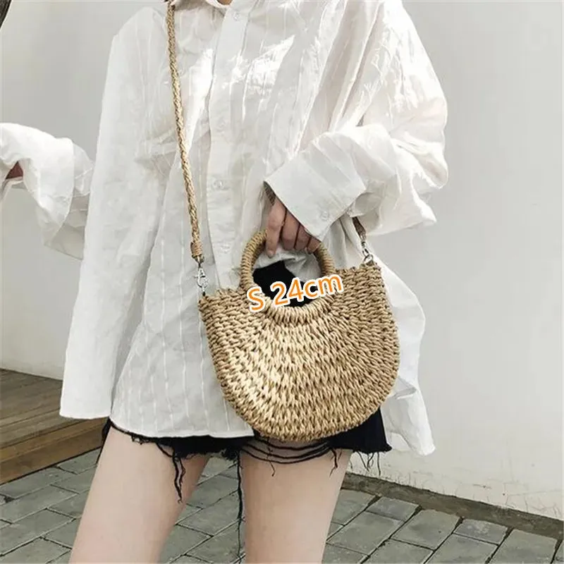 Women Beach Weaving Straw Bag