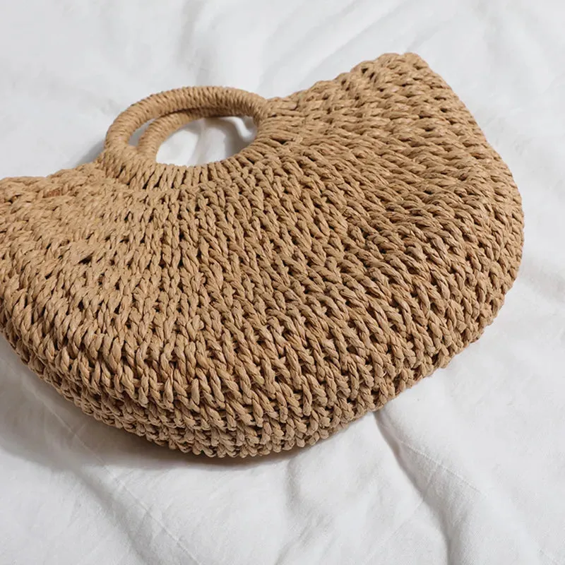 Women Beach Weaving Straw Bag