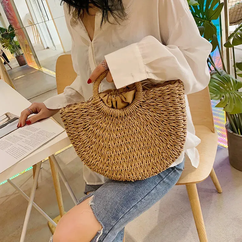 Women Beach Weaving Straw Bag