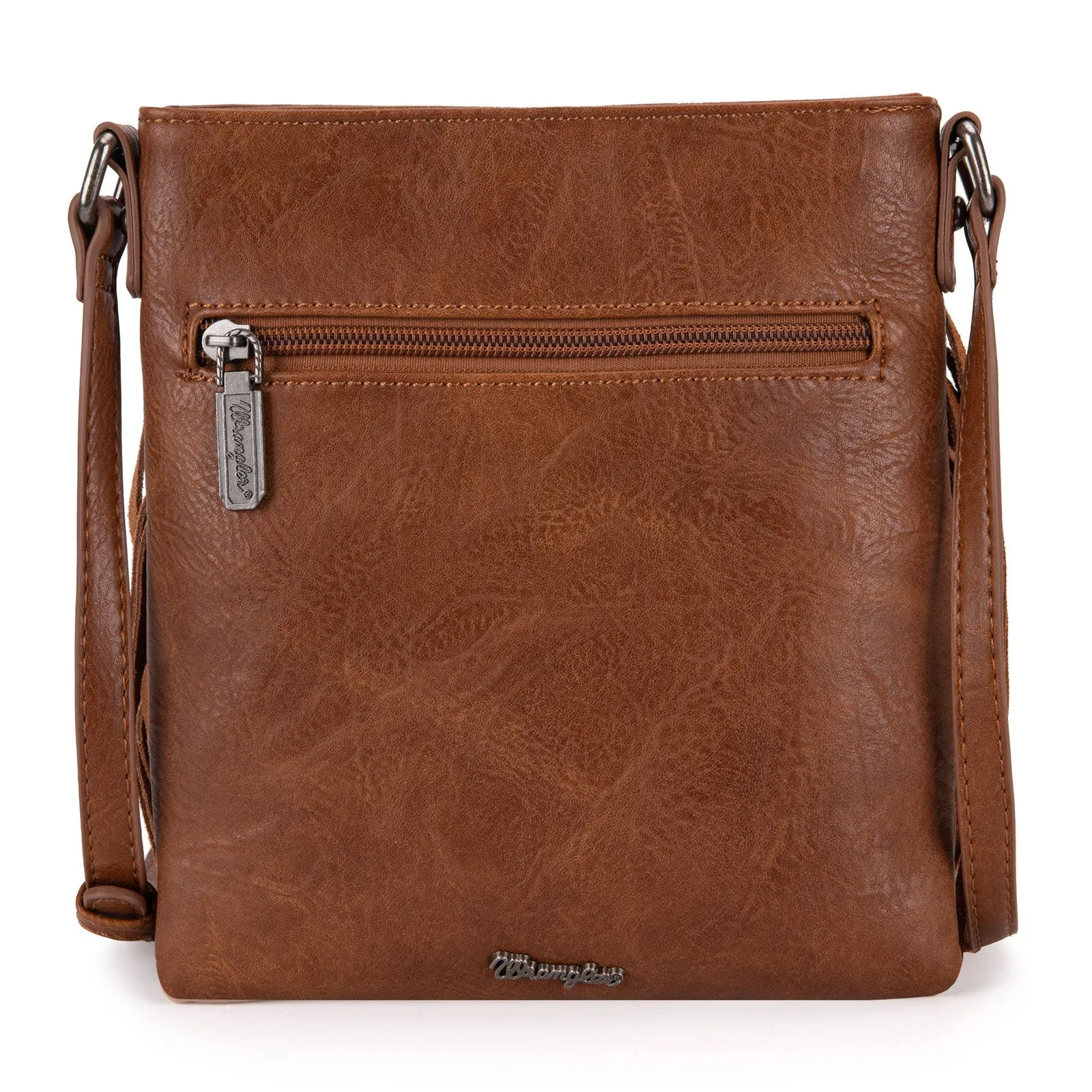 Wrangler Pocket Fringe Crossbody- Light Brown