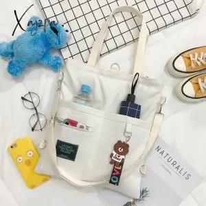 Xajzpa - Women's Bag Crossbody Handbag Female Shopper Fashion Simple Quality Bolsas Korean Designer Shoulder Canvas Bags For Women Tote